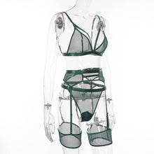 Load image into Gallery viewer, 3-piece Bra Set - Moss Green
